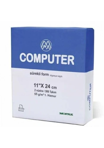 Mopak 2 Nüsha 11x24 Sürekli Form Bilgisayar Kağıdı (500 lü)