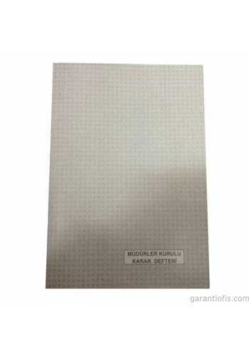 Dilman Müdürler Kurulu Karar Defteri (Karton Kapak)