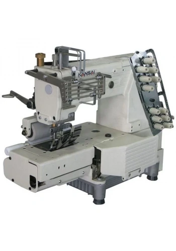 Kansai Special FX-4406-PL Burunlu 6 İğne Şerit V Zincir Dikiş Makinası (Eşofman İçin 3 Bant)