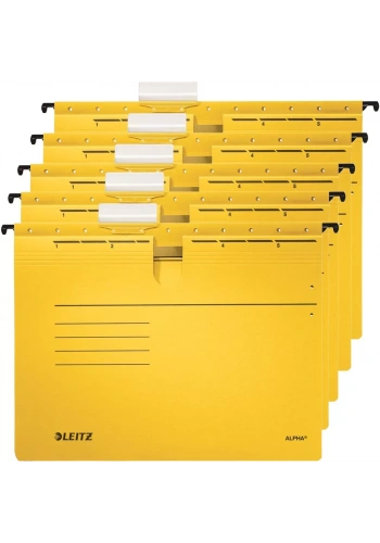 Leitz 1984 Alpha Sarı Telli Askılı Dosya (5 li Paket)