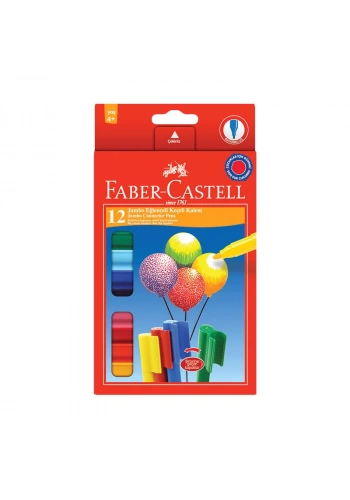 FABER-CASTELL EĞLENCELİ JUMBO KEÇELİ KALEM 12 RENK (662120)