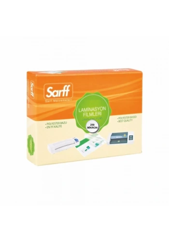 Sarff 250 Mikron Parlak A4 PVC Laminasyon Filmi (50 li Paket)