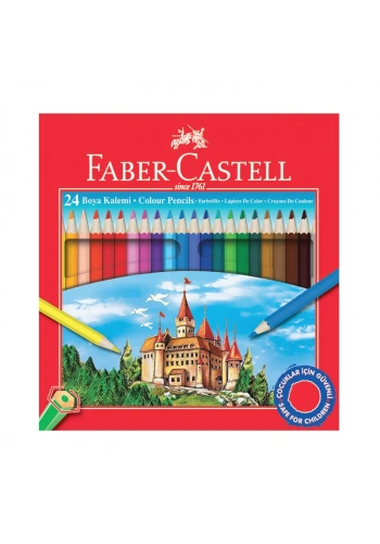FABER-CASTELL KURU BOYA TAM BOY 24 RENK KARTON KUTULU (116324)