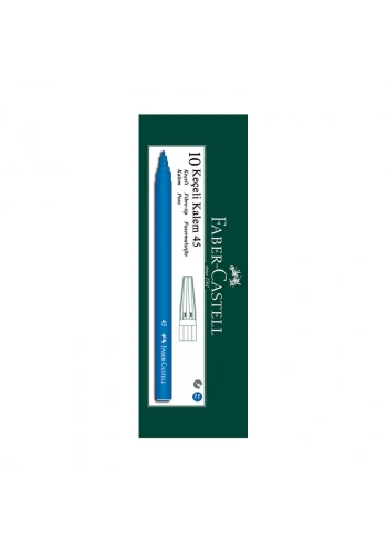 FABER-CASTELL 45 KEÇELİ KALEM MAVİ 10LU (155001)