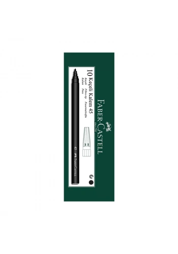 FABER-CASTELL 45 KEÇELİ KALEM SİYAH 10LU (155002)