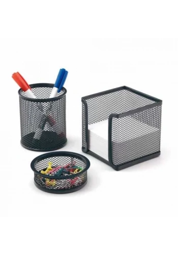 Mas 505 Siyah Metal Üçlü Kalemlik Set