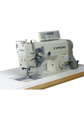 Typical GC-6875 HD3 Çift İğne Büyük Mekik İptalli İplik Kesicili  Kilit Dikiş Orta ve Kalın Mat için