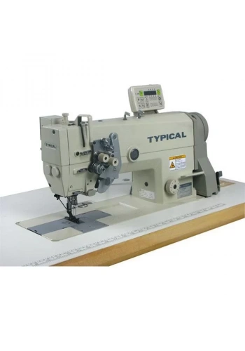 Typical GC-6845-HD3 Çift İğne Küçük Mekik İptalli İplik Kes Kilit Dikiş İnce ve Orta Mat için