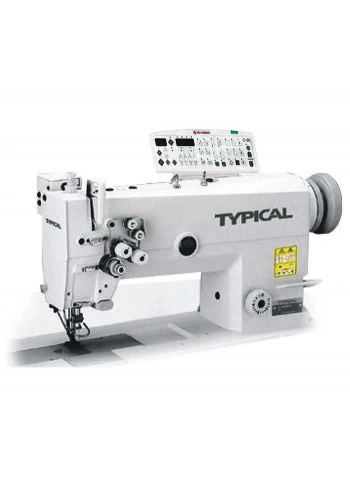 Typical GC-6842-MD3 Çift İğne Küçük Mekik İptalsiz İplik Kesici Kilit Dikiş (İnce ve Orta mat. için)