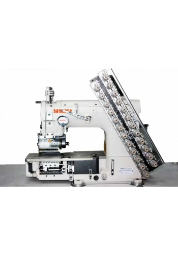 Yuki YK-VC009DI-06095P Burunlu Merdaneli 6 İğne (Şerit) Zincir Dikiş D.Drive Kavramalı Motor