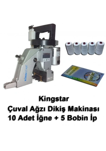 Kingstar Çuvalağzı Dikiş Makinası + 10 Adet İğne + 5 Bobin İp
