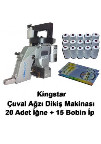Kingstar Çuvalağzı Dikiş Makinası + 20 Adet İğne + 15 Bobin İp