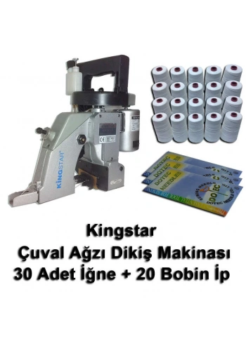 Kingstar Çuvalağzı Dikiş Makinası + 30 Adet İğne + 20 Bobin İp