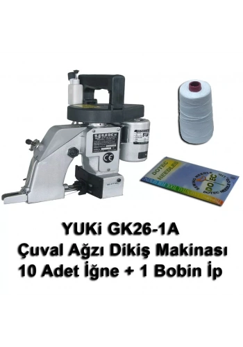 Yuki GK26-1A Çuval Ağzı Dikiş Makinası + 10 Adet İğne + 1 Bobin İp