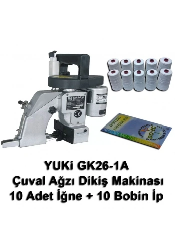 Yuki GK26-1A Çuval Ağzı Dikme Makinası + 10 Adet İğne + 10 Bobin İp