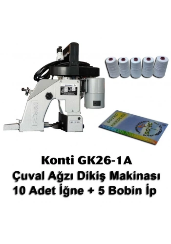 Konti GK26-1A Çuval Ağzı Dikiş Makinası + 10 Adet İğne + 5 Bobin İp
