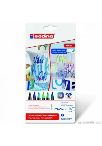 Edding 4200 Porselen Kalemi Soğuk Renkler (6 lı Paket)