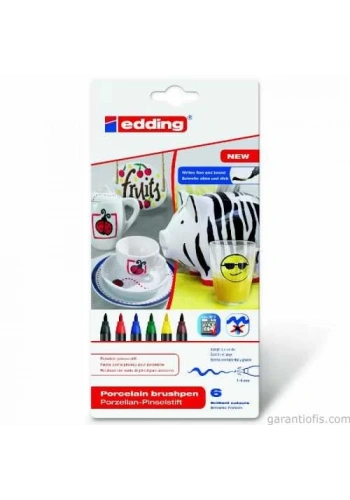 Edding 4200 Porselen Kalemi Standart Ana Renkler (6 lı Paket)