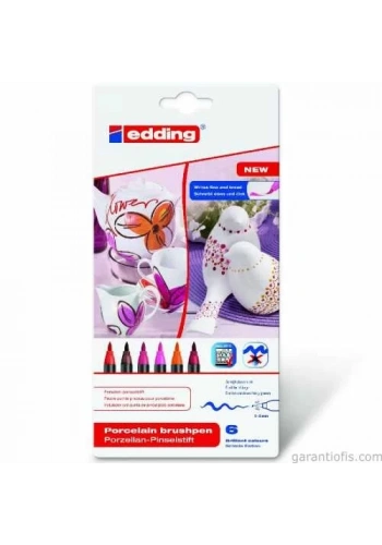 Edding 4200 Porselen Kalemi (6 lı Paket - Sıcak Renkler)