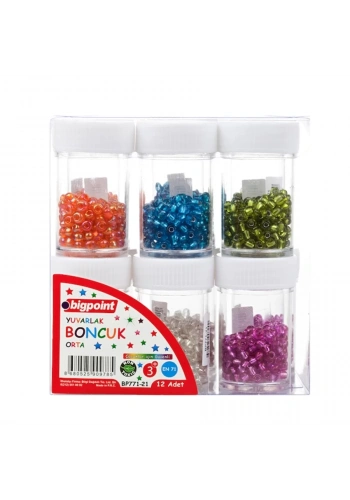Bigpoint Yuvarlak Boncuklar Orta Boy (12 li Tüp)