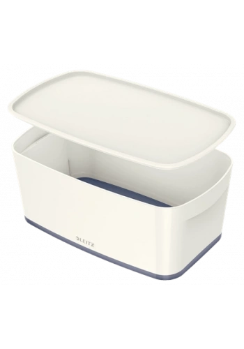 Leitz 5229 MyBox Gri Beyaz Kapaklı Küçük Saklama Kutusu