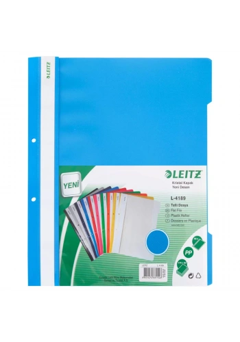 Leitz 4189 Mavi Plastik Telli Dosya (50 li Paket)