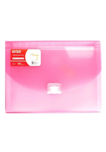 Bigpoint BP262 Körüklü Dosya Pembe A4 Kilitli 13 Cepli