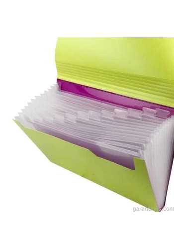 Bigpoint 13 Cepli Körüklü Dosya A4 (BP-265 Yeşil)