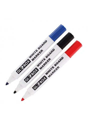 GLOBOX 6776 BEYAZ TAHTA KALEMİ YUVARLAK UÇ MAVİ