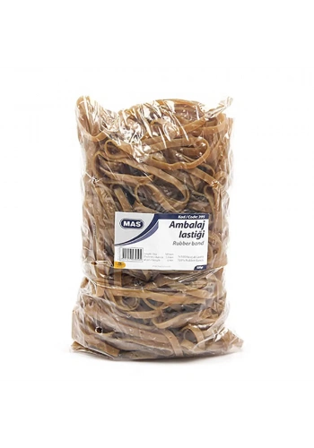 Mas 395 Geniş - Kalın Ambalaj Lastiği %100 Kauçuk (500 Gr)