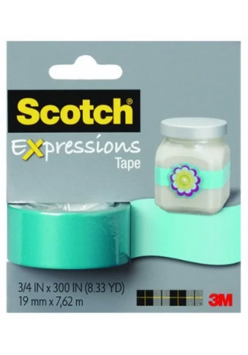 3M Scotch Turkuaz Mavi Renkli Dekoratif Bant (19mmx7,62m)