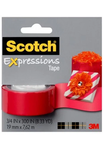 3M Scotch Kırmızı Renkli Dekoratif Bant (19mmx7,62m)