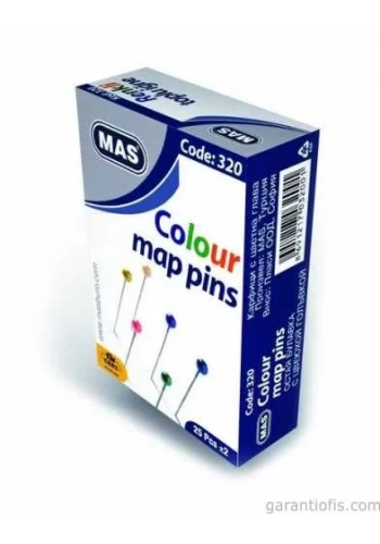 Mas 320 Renkli Başlı Toplu İğne (32mm.)