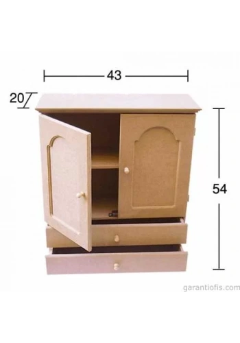 Hobi-Art D 32 Boyanabilir Ahşap Dolap Obje
