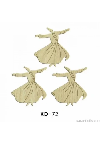 Hobi-Art KD 72 - Semazen Tasarımlı Dekoratif Mini Ahşap Obje