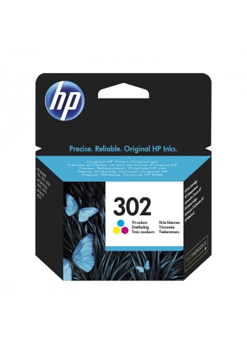 HP F6U65AE 302 3 RENK MÜREKKEP KARTUŞ 165 SAYFA (1110 2130 3630)
