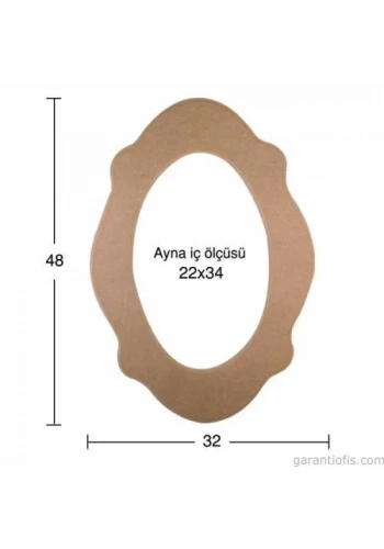 Hobi-Art AY 128 Boyanabilir Ahşap Ayna Çerçeve