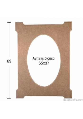 Hobi-Art AY 129 Boyanabilir Ahşap Ayna Çerçeve