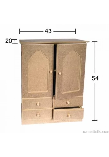 Hobi-Art D 33 Boyanabilir Ahşap Dolap Obje