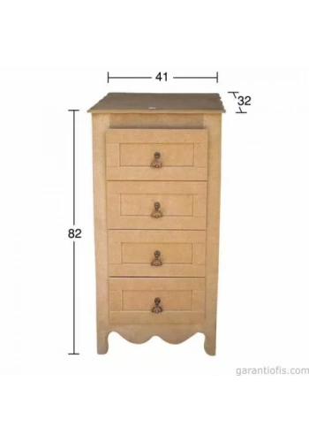 Hobi-Art D 54 Boyanabilir Ahşap Dolap Obje
