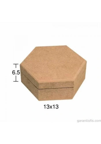 Hobi-Art KU 285 Boyanabilir Altıgen Ahşap Kutu