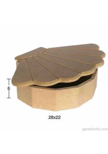 Hobi-Art KU 289 Boyanabilir İnci Kabuğu Tasarımlı  Ahşap Kutu