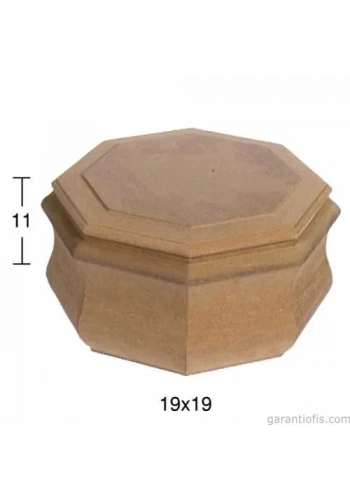 Hobi-Art KU 294 Boyanabilir Ahşap Sekizgen Kutu