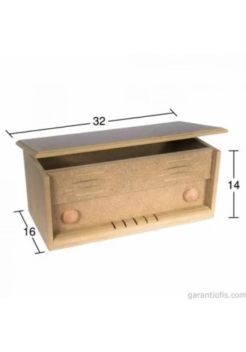 Hobi-Art KU 300 Boyanabilir Ahşap Klasik Radyo Tasarımlı Kutu