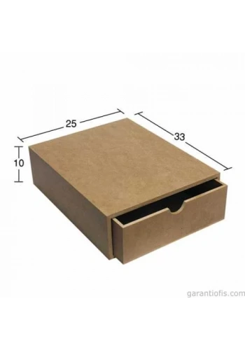 Hobi-Art KU 314 Boyanabilir Ahşap Dış Kutulu Çekmece Tasarımlı Kutu