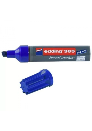 Edding 365 Beyaz Tahta Kalemi Mavi Kesik Uçlu Doldurulabilir