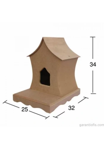 Hobi-Art KU 335 Boyanabilir Kuş Yuvası Şeklinde Ahşap Obje