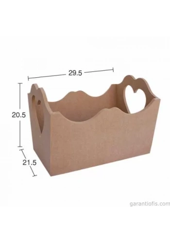 Hobi-Art KU 337 Boyanabilir Dekoratif Ahşap Sepet