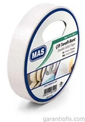 Mas 2613 Çift Taraflı Bant (25mm x 25m)
