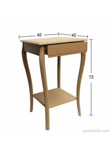 Hobi-Art SP 529 Ham Ahşap Dekoratif Çekmeceli Sehpa